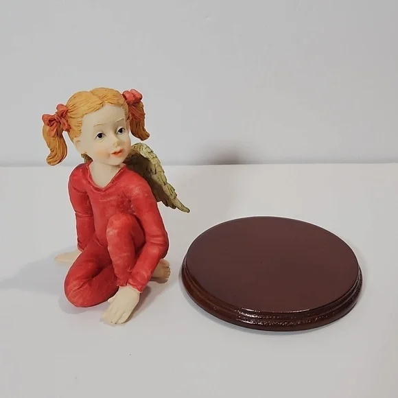 House of Lloyd Christmas Around the World VTG Pajama Angel 2 Piece Red Brown - Picture 2 of 9